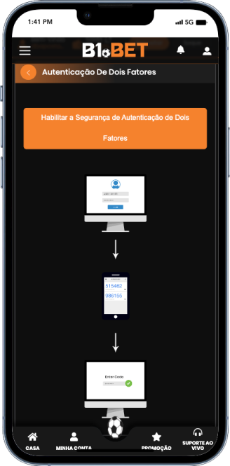 Opções de segurança e autenticação em dois fatores da B1.bet